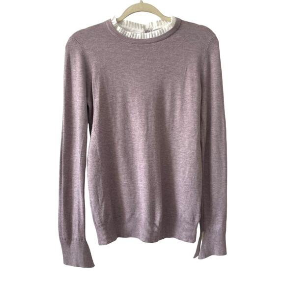 Vila Milano Purple Sweater Size Medium Ruffles - Picture 1 of 7
